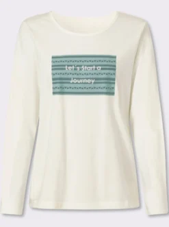 Rundhalsshirt mit Schriftzug