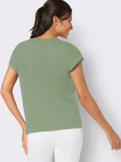 Rundhalsshirt mit zartem Blumenprint
