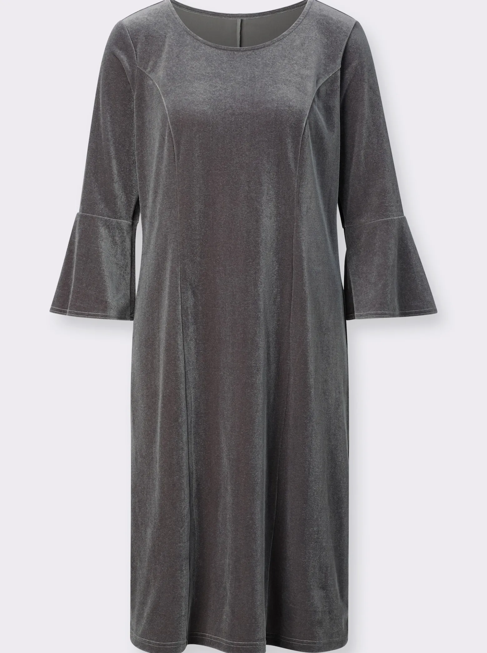 Samtkleid mit Volants