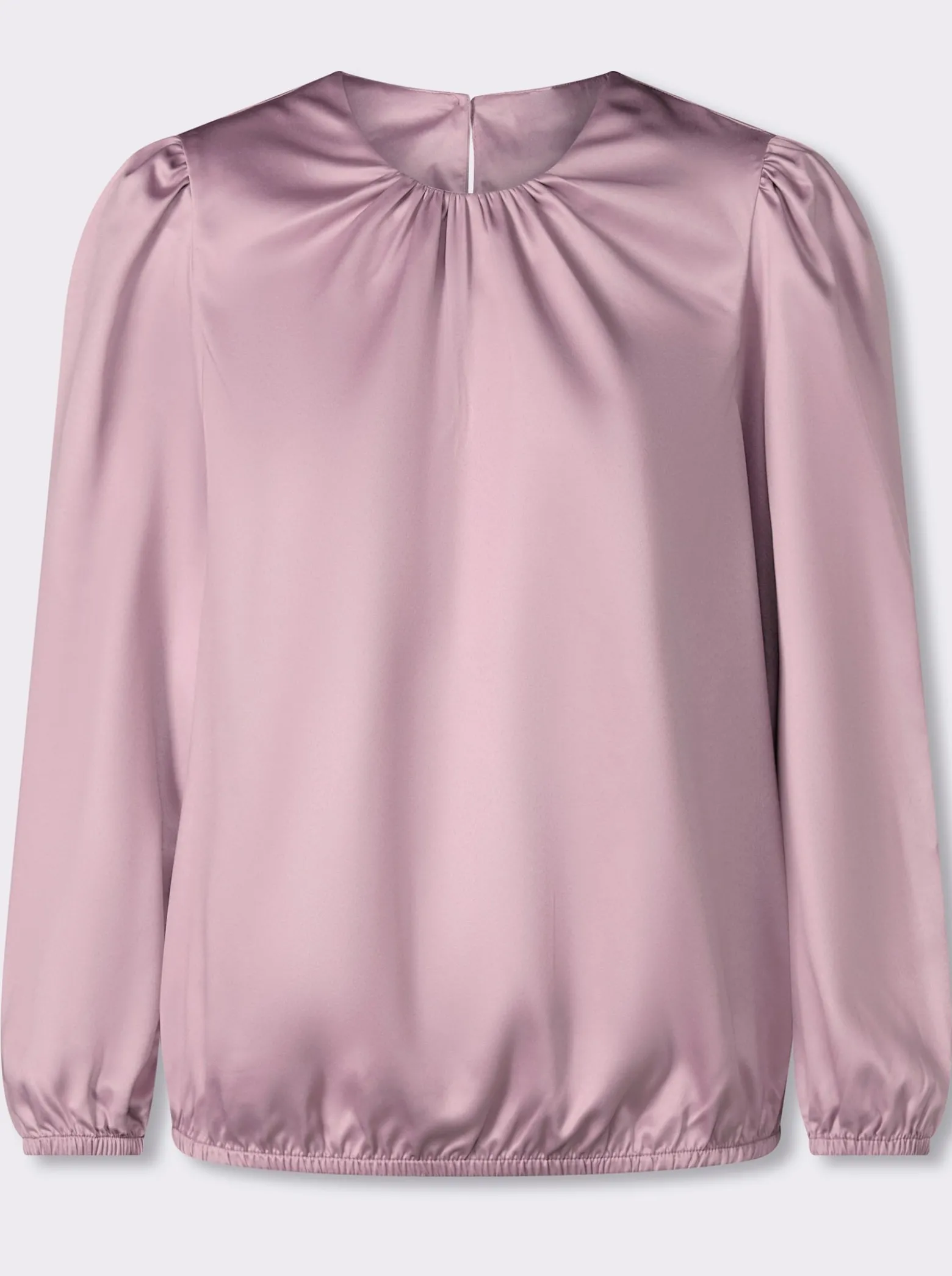Satinbluse mit Raffung