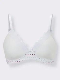 Schalen-BH ohne Bügel mit floraler Spitze