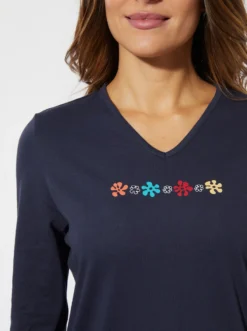 Schlafanzug mit Blumen-Print