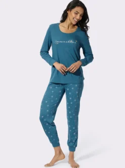 Schlafanzug mit elastischen Bündchen