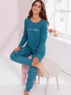 Schlafanzug mit elastischen Bündchen
