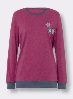 Schlafanzug mit kleinem Blüten-Druck