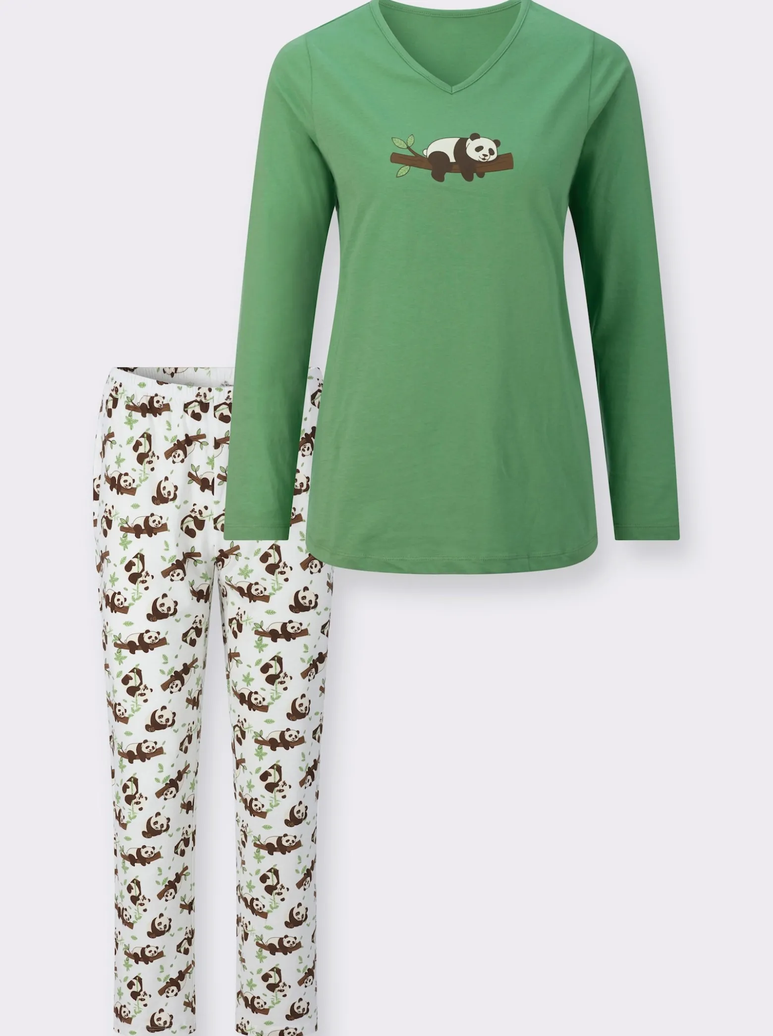 Schlafanzug mit Panda-Motiv