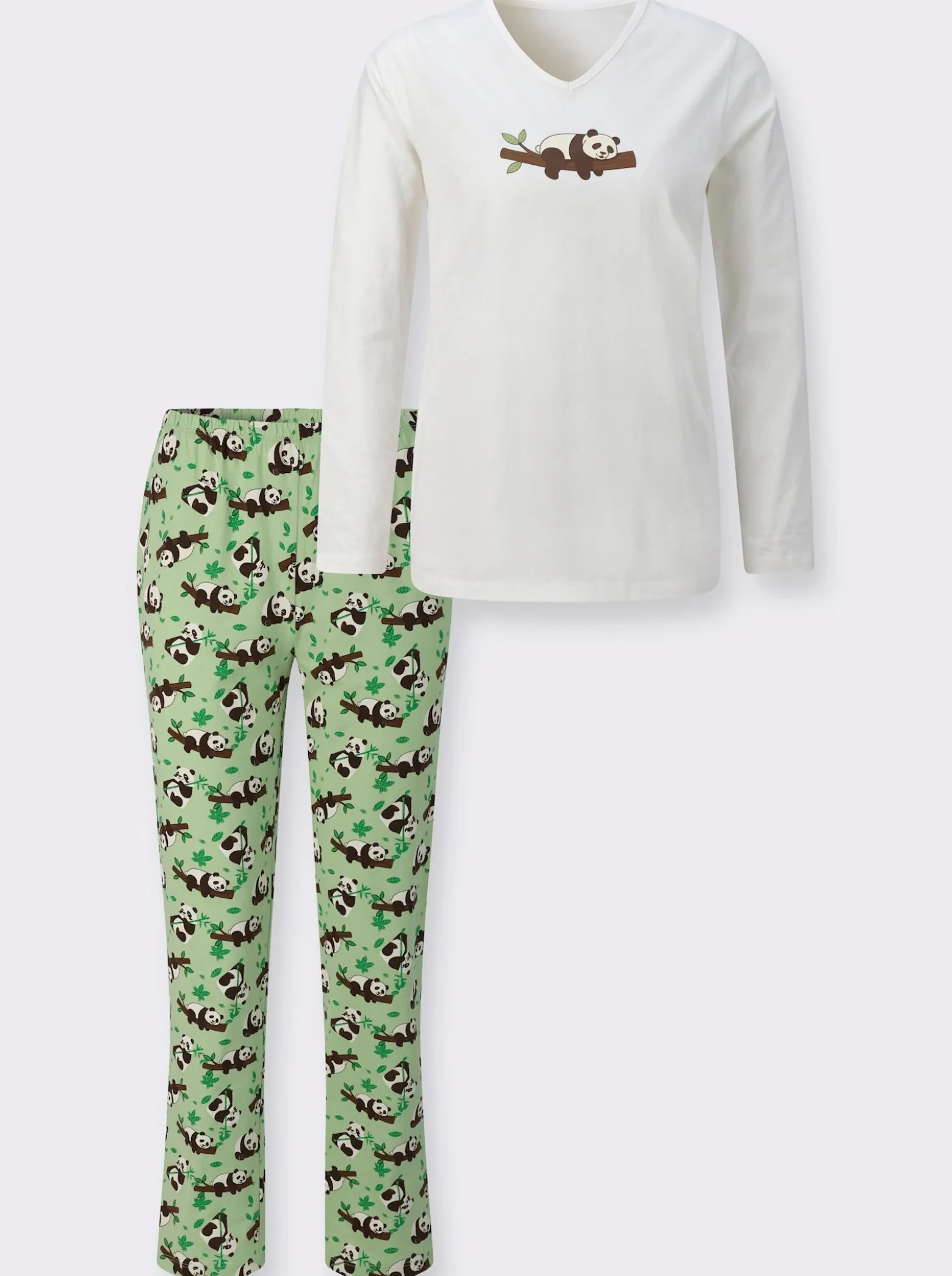 Schlafanzug mit Panda-Motiv