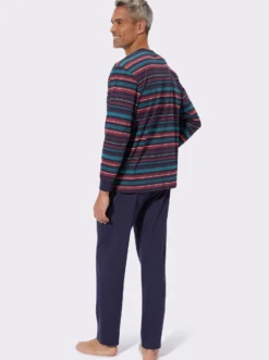 Schlafanzug mit Streifen-Muster, Single-Jersey