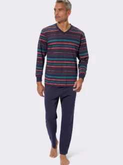Schlafanzug mit Streifen-Muster, Single-Jersey