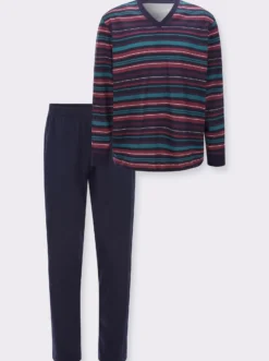 Schlafanzug mit Streifen-Muster, Single-Jersey