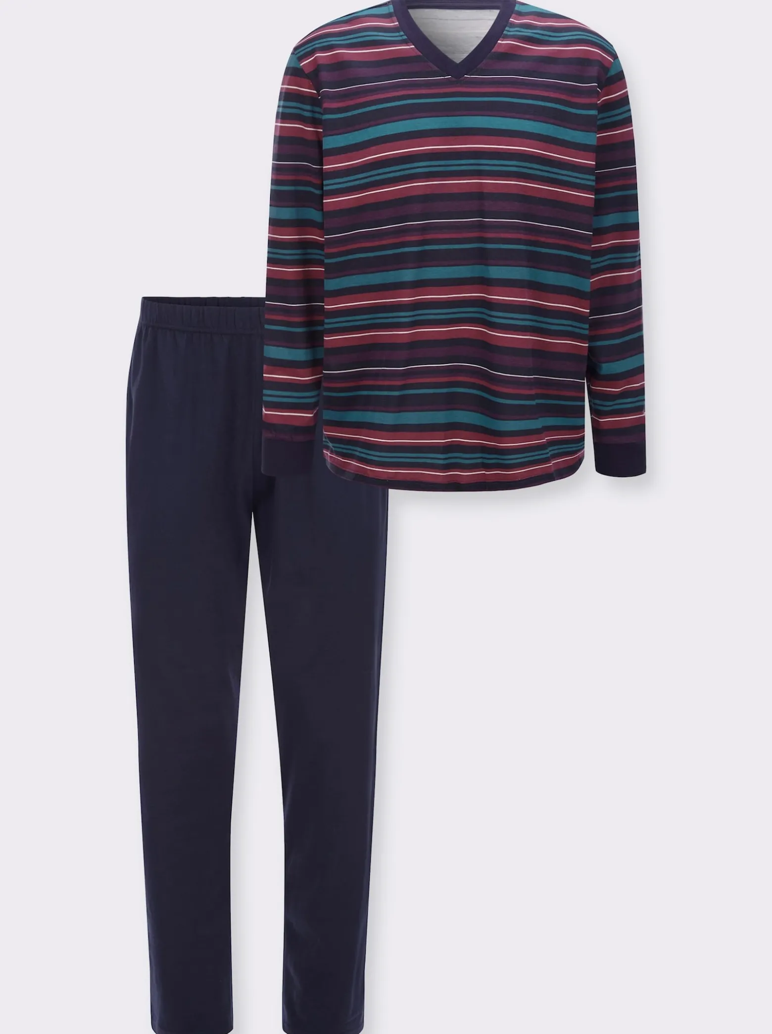 Schlafanzug mit Streifen-Muster, Single-Jersey