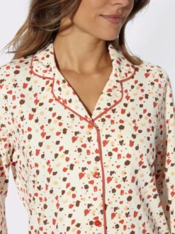Schlafanzug mit Tupfen-Druck, Single-Jersey