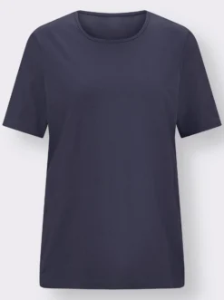 Schlafanzugshirt mit Rundhals-Ausschnitt