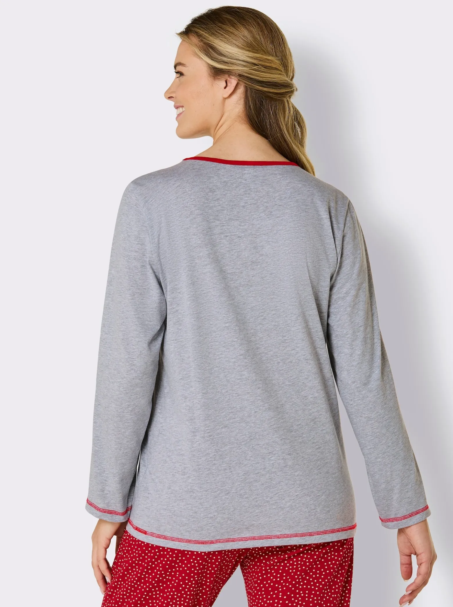Schlafanzugshirt mit Weihnachts-Motiv