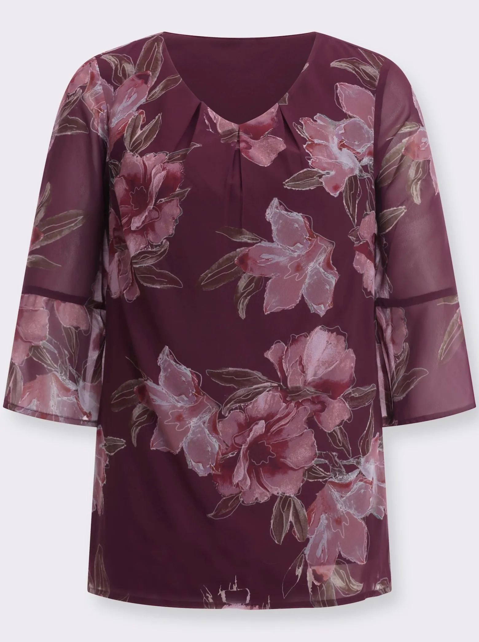 Schlupfbluse blickdicht gefüttert