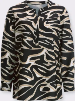 Schlupfbluse im Animalprint