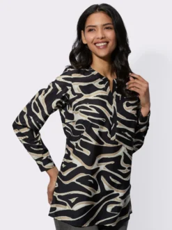 Schlupfbluse im Animalprint