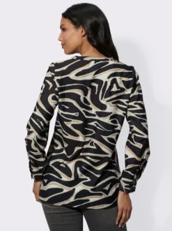 Schlupfbluse im Animalprint