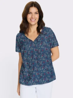 Schlupfbluse mit Millefleurs