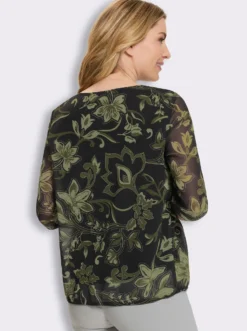 Schlupf-Bluse mit Paisley-Print