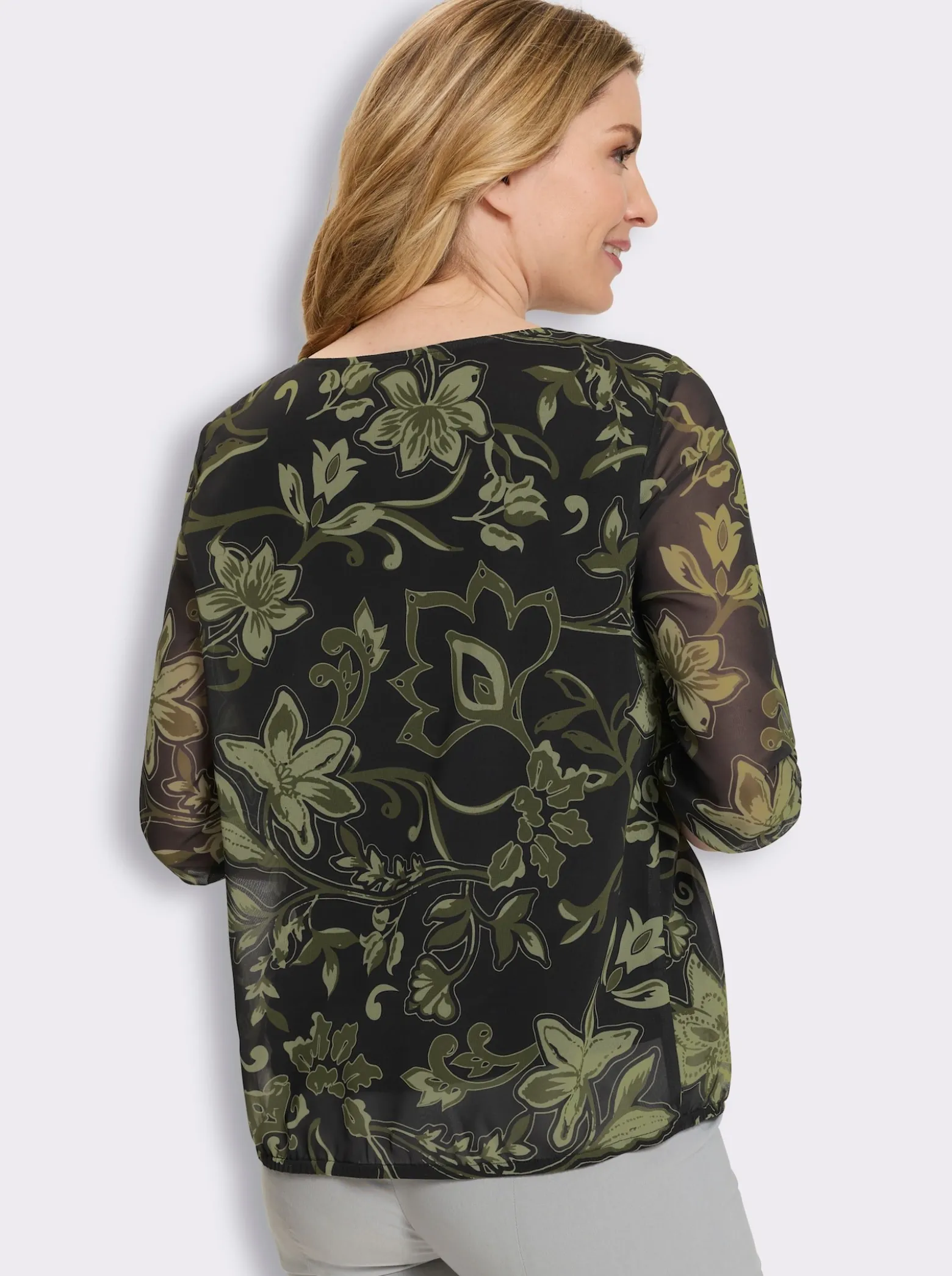 Schlupf-Bluse mit Paisley-Print