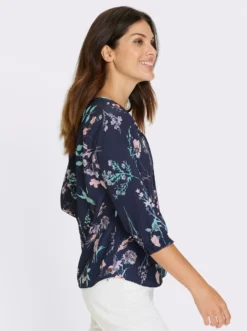 Schlupf-Bluse mit Rüschen an den Ärmelabschlüssen