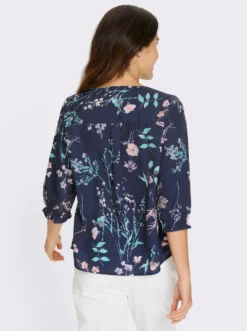 Schlupf-Bluse mit Rüschen an den Ärmelabschlüssen