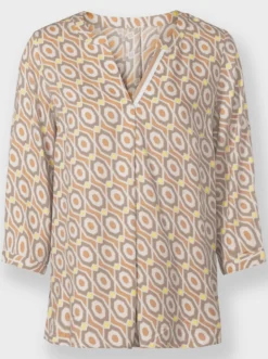 Schlupf-Bluse mit Seitenschlitzen