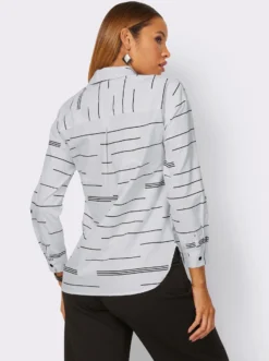 Schlupf-Bluse mit verlängertem Rückenteil
