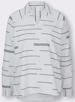 Schlupf-Bluse mit verlängertem Rückenteil