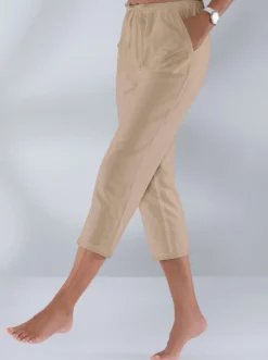 Schlupfhose aus bügelarmer Strukturware