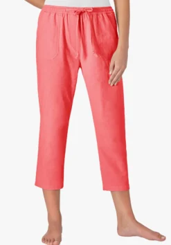 Schlupfhose aus bügelarmer Strukturware