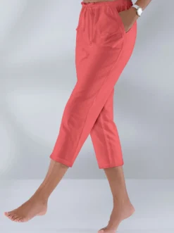 Schlupfhose aus bügelarmer Strukturware