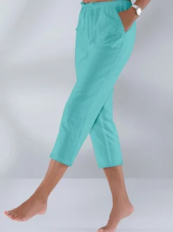 Schlupfhose aus bügelarmer Strukturware