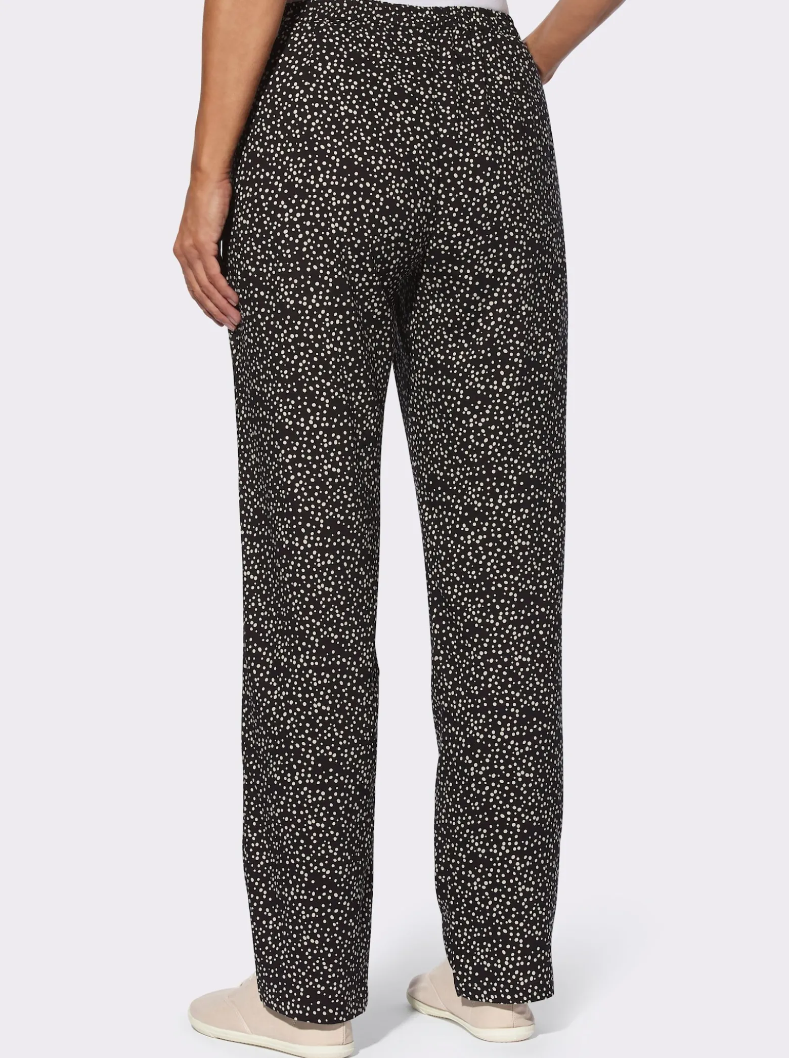 Schlupfhose aus reiner Viskose, bedruckt