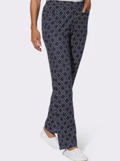 Schlupfhose aus reiner Viskose, bedruckt