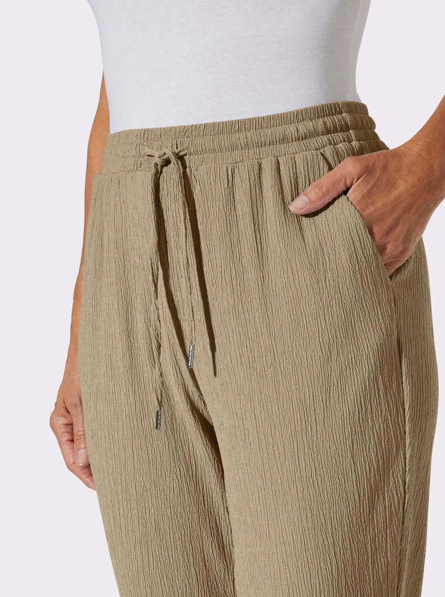 Schlupfhose in Crinkle-Qualität
