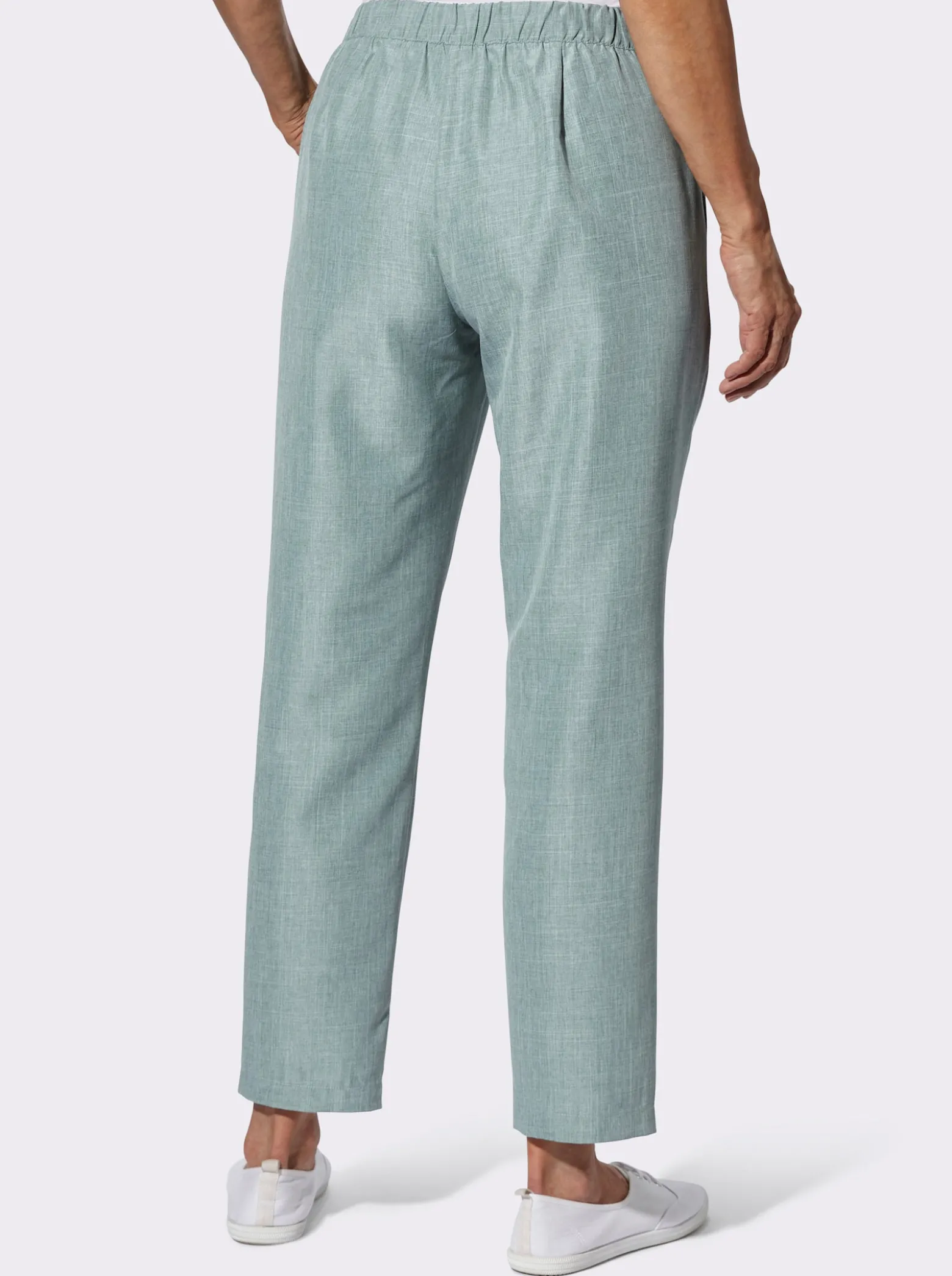 Schlupfhose in Leinen-Optik