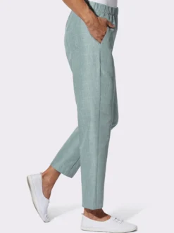 Schlupfhose in Leinen-Optik