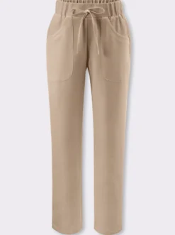 Schlupfhose in Leinen-Optik