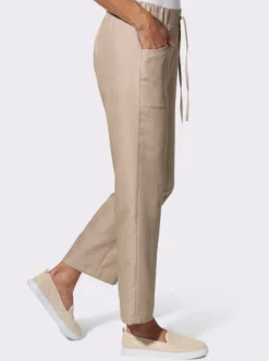 Schlupfhose in Leinen-Optik