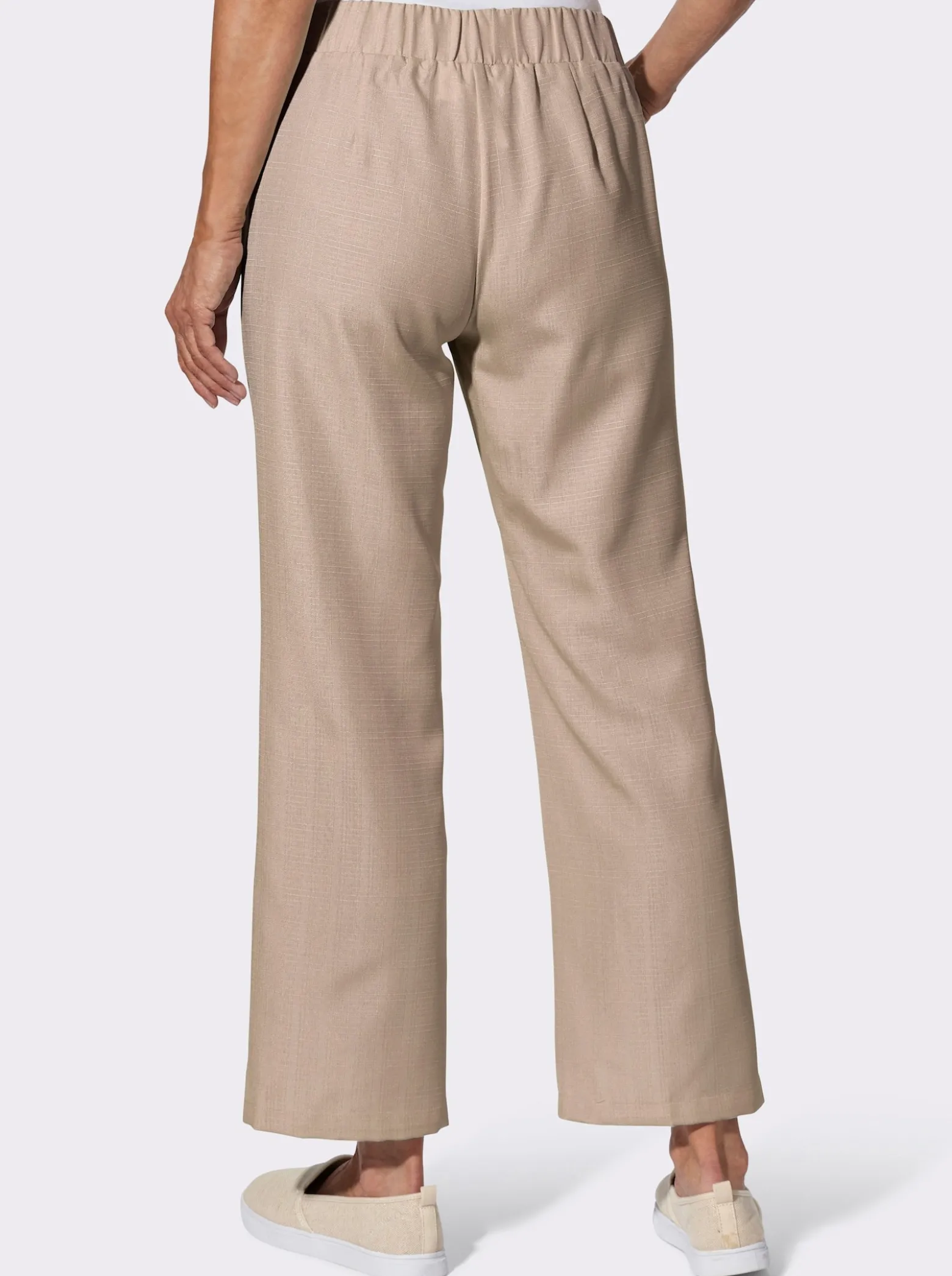 Schlupfhose in Leinen-Optik