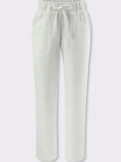 Schlupfhose in Leinen-Optik