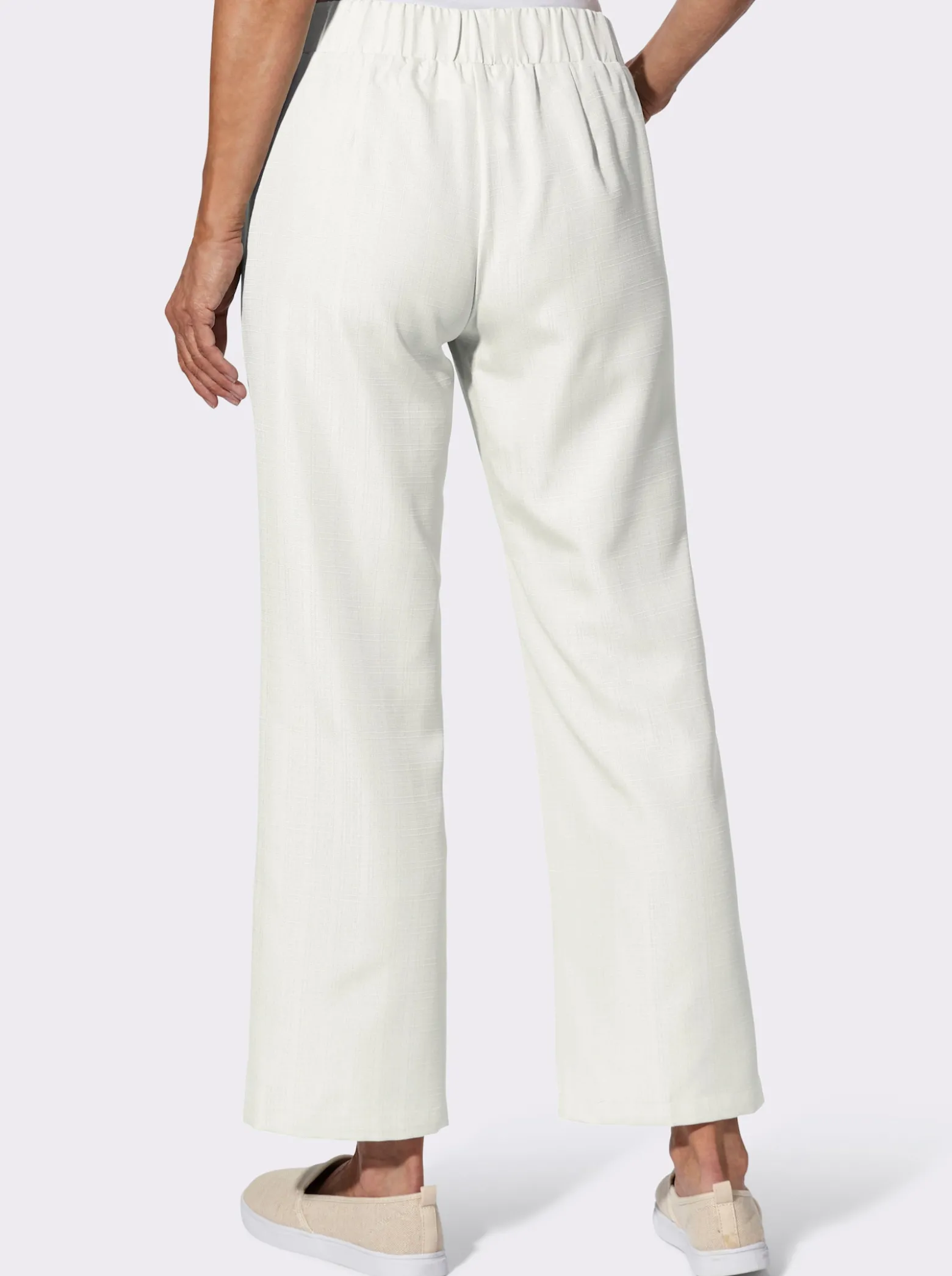 Schlupfhose in Leinen-Optik