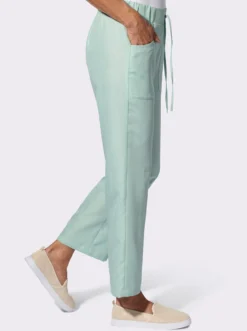 Schlupfhose in Leinen-Optik
