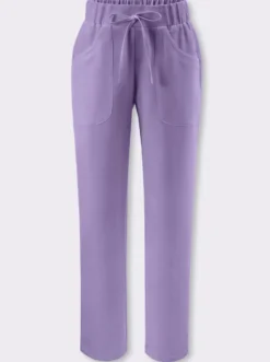 Schlupfhose in Leinen-Optik
