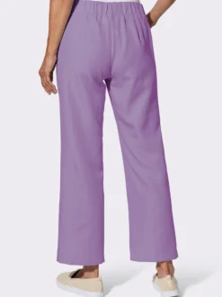 Schlupfhose in Leinen-Optik