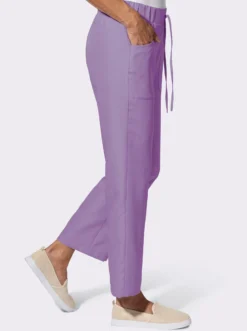 Schlupfhose in Leinen-Optik