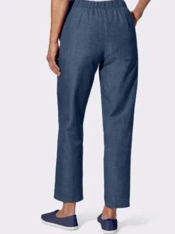Schlupfhose in Leinen-Optik