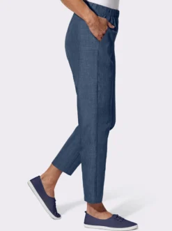 Schlupfhose in Leinen-Optik